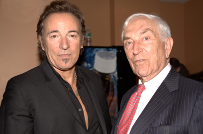 Senator Lautenberg congratulates Bruce Springsteen on his induction into the New Jersey Hall of Fame at the N.J. Performing Arts Center in Newark. "The Boss" was one of 15 honorees to be chosen as part of the first class into the Hall of Fame. (May 4, 2008)