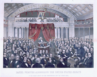 Daniel Webster Addressing the United States Senate/Great Debate on the Constitution and the Union 1850. by James M. Edny