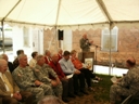 Senator Bennett speaking at the groundbreaking ceremony of the Ft. Douglas Military Museum