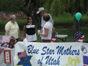 Senator Bennett visits with the Blue Star Mothers of Utah during the Armed Forces Day festivities at Murray Park.