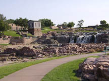 The falls in Sioux Falls