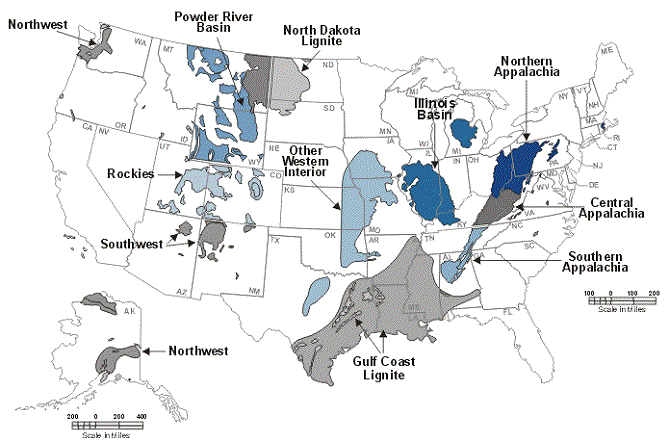 Figure S2. Coal Regions and Coal Fields