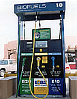 Triple biofuels pumps, Santa Fe, New Mexico