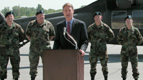 bayh with troops