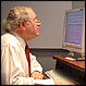 Senator Levin at a Computer