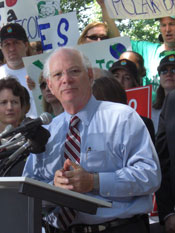 Senator Cardin at a rally