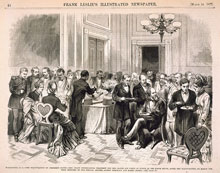 White House luncheon for President Hayes, March 5, 1877 (U.S. Senate Collection)