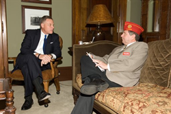 Sen. Richard Burr, Ranking Member of the U.S. Senate Committee on Veterans' Affairs, with American Legion National Commander Marty Conatser.