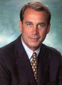 official photo of U.S. House Republican Leader John Boehner