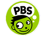 A picture of a child with a thought bubble with the letters PBS inside the bubble