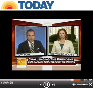 Senator Lugar featured on NBC's Today Show