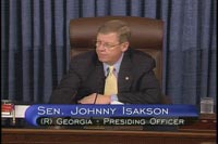 Johnny on the Senate floor