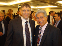 Billionaire philanthropist and Microsoft founder Bill Gates with Senator Akaka at a Capitol Hill reception.