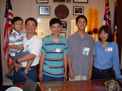 Francisco and Debra Flores with sons, Michael, Mark and Matthew