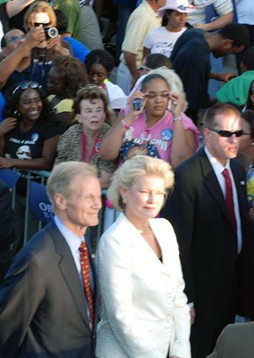 Sen. Nelson and wife Grace arriving at a public event in Orlando.