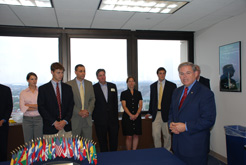 Menendez with Academy Students