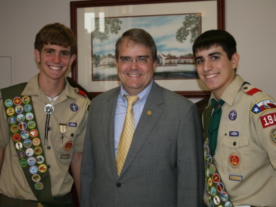 thumbnail image: Eagle Scouts Michael Froebel and Alexander Rahn