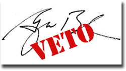 President Bush's Veto Signature
