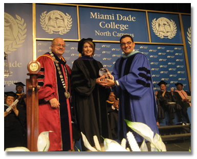 At Miami Dade College's North Campus Commencement