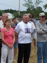 Hoyer and Delegate Sue Kullen (D-St. Mary's) listen to Bernie Fowler.