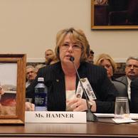 Debbie Hamner, wife of deceased miner George “Junior” Hamner, testifies before the Committee in March 2007.