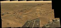 Spirit looks over Gusev Crater from atop Husband Hill