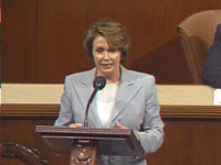 Speaker Pelosi speaks on the House floor on behalf of innovation legislation.