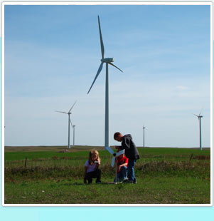 Kids with wind projects