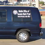 Photo of Senator Pryor's mobile office.