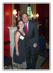Bayh Visits with Ft. Wayne Transplant Recipient for Family Advocacy Day