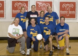 Senator Carper participates in a charity volleyball tournament