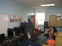 Senator Carper visits with students at Frankford Elementary