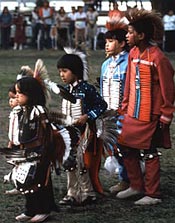 boys at 0maha powwow, 1983