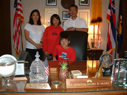 Fumiko and Seiji Yamada with sons, Sean and Kyle