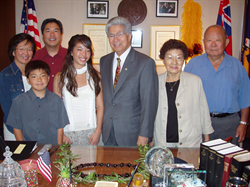 Glenn & Shauna Hiranaka with children Kristin and Brent and Isamu & Yoshino Hiranaka.