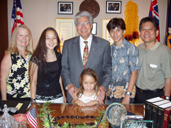 Randall & Elizabeth Yee with children Tiffany, Laurissa, and Cameron.  Tiffany, from Kamehameha Schools Maui campus, is one of Hawaii's Presidential Scholars.