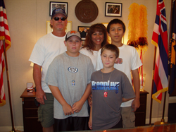 Ivan and Kathleen Verbeckmoes and sons, Royce, Ivan, and Austin