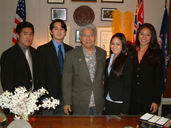 Kendall Kunitake, David Kobayashi, Lauren Chang, and Jennifer Lau