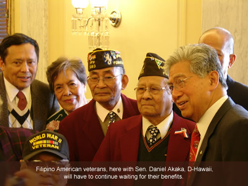 Filipino Veterans with Sen. Daniel Akaka