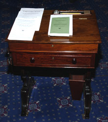  Setting up the Desks by the Senate Pages 