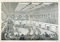 The United States Senate in Session in Their New Chamber.