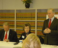 Sen. Sessions with Faulkner State Community College President Gary Branch and Assistant Secretary for the Office of Vocational and Adult Education Dr. Susan Scalfani at his South Alabama Education Forum in Bay Minette.