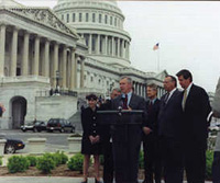 Joining other members of the Alabama congressional delegation in supporting the location of a new Honda manufacturing plant in Lincoln, Alabama.