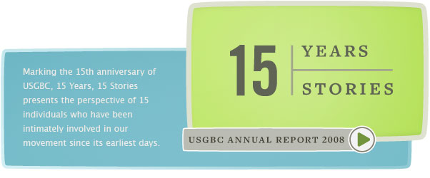15 Years 15 Stories,USGBC Annual Report 2008