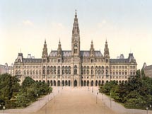 Rathaus, Vienna (ca. 1900).  Image produced by the Detroit Photographic Company, 1905. From the Prints and Photographs Division, Library of Congress