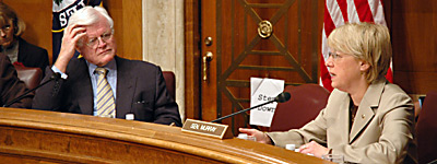  Senator Edward Kennedy (D-MA) listens as Senator Murray discusses her PASS Act at a Senate hearing. 
