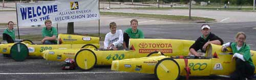 Electrathon electric car team from Kennedy High School in Cedar Rapids, Iowa