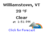 Click for Williamstown, Vermont Forecast