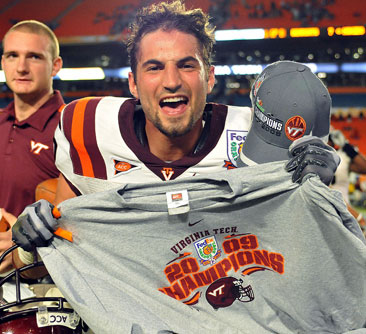 Virginia Tech earned its first BCS victory Thursday night. 