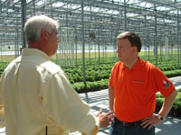 Congressman Rogers tours Young Plant Farms.